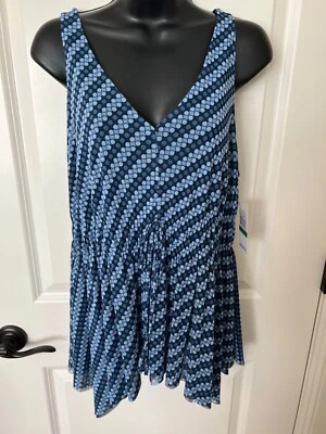 BLUSA MICHAEL KORS NOVA COM ETIQUETAS TOP L AZUL CRETE PRIMAVERA BÁSICO V DESIGNER DE CINTURA REUNIDA - Imagem 1 de 4