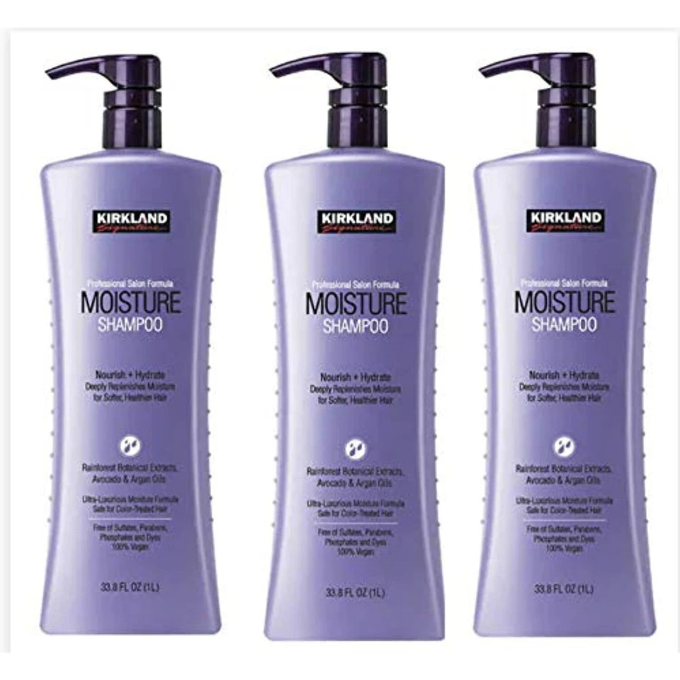 Kirkland Signature Moisturizing Shampoo New and improved formula 3-pack - Image 1 of 1