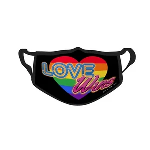 Love Wins UV Glow in the dark Face Mask Washable by Lan Vu Fabulousme - Picture 1 of 2