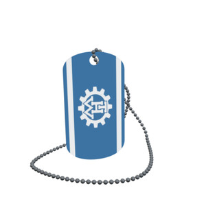 Dog Tag Flagge Fahne THW Erkennungsmarke Alu 30 x 50 mm