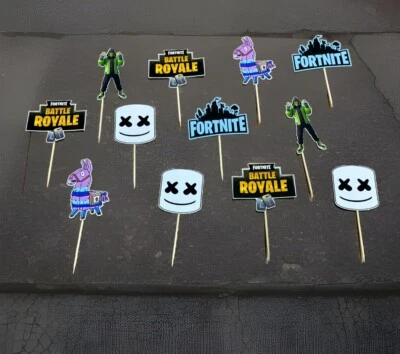 Fortnite Battle Royale Cupcake Toppers Lot Of 12 - Image 1 of 4