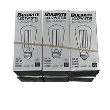 6 Pack - Bulbrite 60W Filament LED ST18 Bulb Clear 3000K - Dimmable - 800 Lumens
