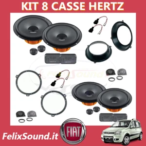 KIT 8 CASSE HERTZ DSK 165.3 ALTOPARLANTI PER FIAT PANDA ANTERIORE + POSTERIORE  - Foto 1 di 1