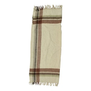 Bufanda con borlas beige tweed Donegal | Diseñador de lujo vintage de alta gama de colección - Imagen 1 de 3
