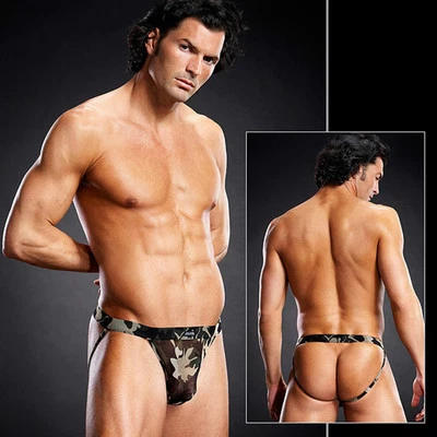 Pofrei Jock String Micro Mesh Transparent CAMO Design in L XL L/XL Blue Line - Bild 1 von 3