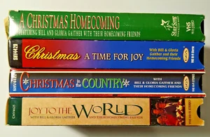 4 VHS lot Gaither Christmas Homecoming in the Country A Time for Joy to World - Picture 1 of 9