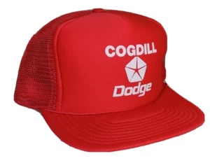VTG Red Mesh Trucker Snapback Hat Dodge Foam Cogdill Dodge Dealership Promo TN - Picture 1 of 8