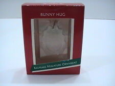 New Hallmark 1989 Bunny Hug miniature Acrylic Christmas Ornament Keepsake