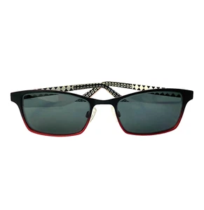 Lafont Issy & LA Eyeglasses Mythe 2 165 Black Red Rectangular France 50-18 137 - Picture 1 of 11