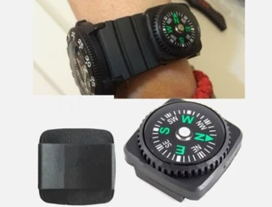 Slide on 20MM Watch Wrist Band Strap Compass Outdoor Waterproof Survival Gadget - Picture 1 of 4