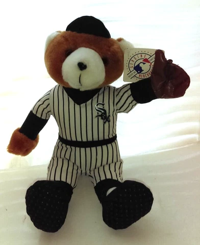 Steven Smith Sports Ent. Chicago White Sox Bear Plush Sitting Position, 7.5"Tall Cover