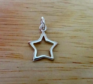 Dije contorno de estrella de 5 puntas plata esterlina 15x11 mm - Imagen 1 de 3