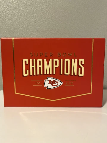 Kansas City Chiefs 2020 Season Tix Member Gift Box Super Bowl Champs Flag Coin Cover