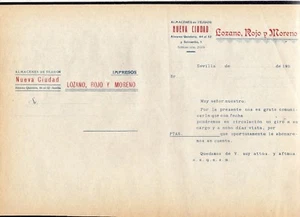 Impreso Comercial Almacen Tejidos Nueva Ciudad Sevilla año 1930 (DV-396) - Bild 1 von 1