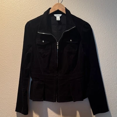 White House Black Market Women's peplum corduroy cardigan Jacket - Image 1 of 4