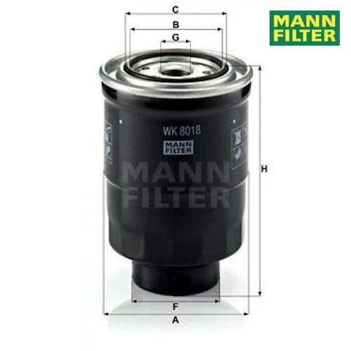 Kraftstofffilter MANN-FILTER WK8018X für Ford Ranger Mazda - Imagem 1 de 1