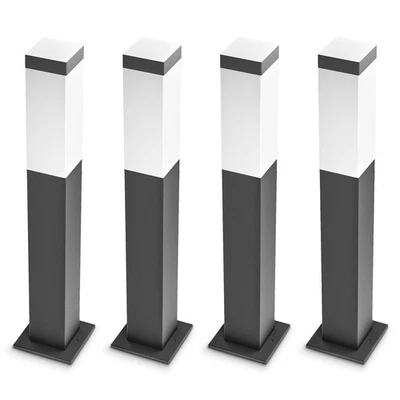 4x RADIVO Wegeleuchte Aussen Anthrazit Sockelleuchte mit E14 Fassung Gartenlampe - Bild 1 von 4