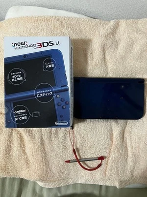 Nueva consola Nintendo 3DS XL azul metálico probada con caja lápiz óptico (sin memoria) #28 Foto 1 de 4