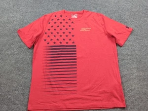 Under Armour Shirt Mens XL Red T-shirt Short Sleeve Loose Fit Performance USA - Picture 1 of 7
