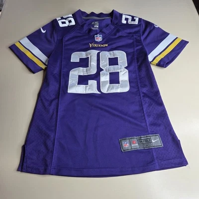 Camiseta Nike Adrian Peterson #28 Minnesota Vikings juvenil pequeña púrpura  Foto 1 de 4