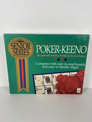 Juego de Mesa Cadaco Poker-Keeno Serie Senior 1989 cartas faltantes por lo demás completo Foto 1 de 4