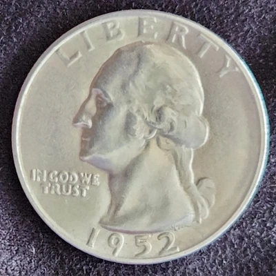 1952 S Silver Quarter Error RPM BU - Image 1 of 4