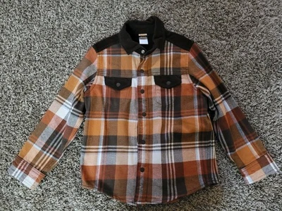 Chamarra a cuadros estilo occidental marrón talla 6 Gymboree para niños con detalles de pana usada en excelente estado Foto 1 de 4