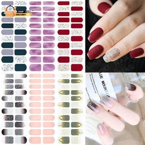 Pegatinas para uñas 6 hojas X 14 piezas envolturas completas tiras de esmalte de uñas, auto - Imagen 1 de 12
