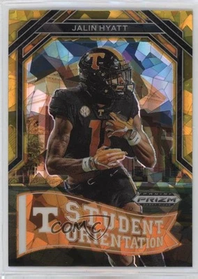 2023 Panini Prizm Draft Picks Student Orientation Gold Ice Jalin Hyatt Rookie RC - Image 1 of 2