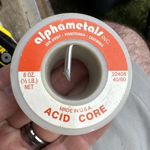 alpha metals 22406 40/60 Acid Core Solder, 8 Oz - Picture 1 of 3