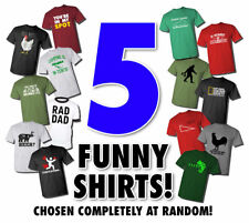 FUNNY T-SHIRT FIVE PACK - 5 Hilarious T-Shirts CHOSEN COMPLETELY AT RANDOM!