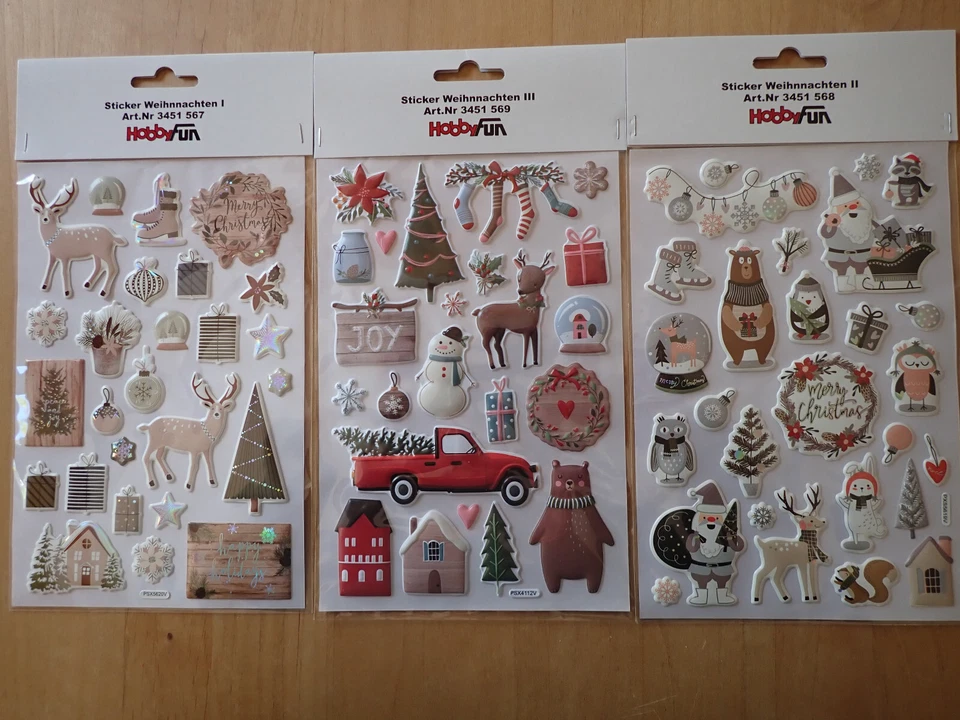Hobby Fun Creapop Softysticker - Wunderschöne Softy Sticker  Weihnachten 2022 - Bild 1 von 1