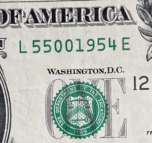 May 5, 1954 BIRTHDAY NOTE Fancy Serial Number - Picture 1 of 4