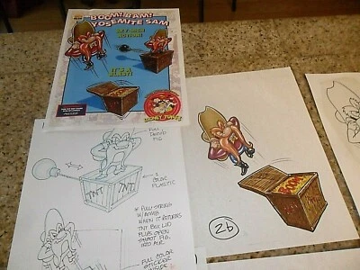 Lote de 9 ARTES EN COLOR ORIGINALES LOONEY TUNES YOSEMITE SAM LOONEY TUNES BK JUGUETE DE COMIDA RÁPIDA  Foto 1 de 3