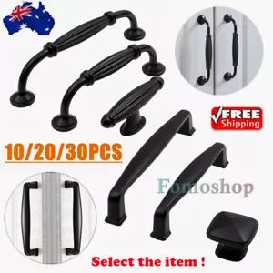 10/30PCS Matt Black Kitchen Cabinet Door Handles Drawer Knobs Cupboard Pulls Bar - Picture 1 of 29