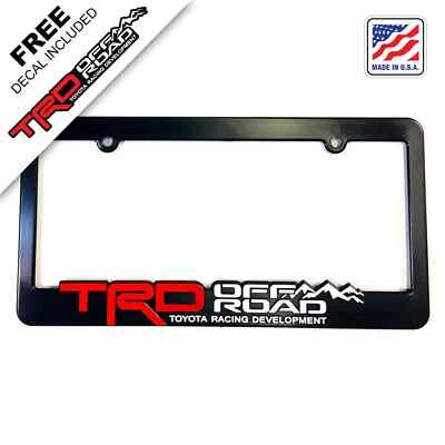 TRD-OFF-ROAD-License-Plate-Frames-Toyota-Racing-Development-Tacoma-Tundra-4Runne - Image 1 of 4