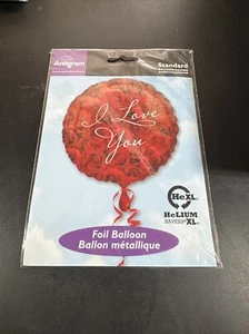 I Love You 18" Heart Shape Foil Balloon Love Celebration NOS (Design 7) - Picture 1 of 2