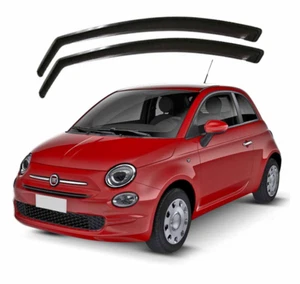 Deflettori Aria Per Fiat 500 Restyling 2016 Antivento Antiturbo Fumè Farad - Foto 1 di 1
