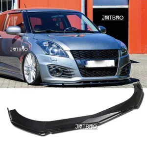 Gloss Black Front Bumper Lip Spoiler Splitter Body Kit For Suzuki Swift 89-2020 - Picture 1 of 12