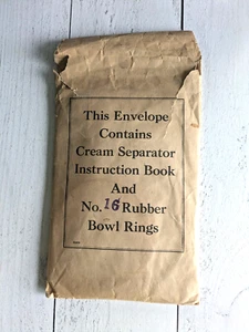 Sears Roebuck Cream Separator instruction book & No. 16 Rubber Bowl Ring packet - Picture 1 of 3