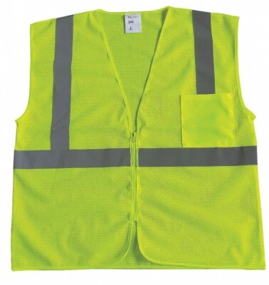 Lote de 4 Chaleco Condor 53YL17A Medio Alta Visibilidad Amarillo Verde ANSI Clase 2 Foto 1 de 4