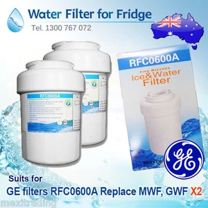 2x NEW GE MWF FRIDGE WATER FILTER (GWF HWF) REPLACEMENT RFC0600A - Picture 1 of 3