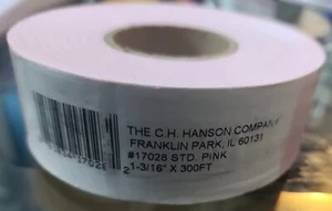 C.H. Hanson ~ 300 ft.x 1-3/16" Polyvinyl  Flagging Tape Pink, #17028 - Picture 1 of 3