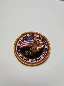 Vtg 2001 Boy Scout National Jamboree Gold Border Pocket Patch - Picture 1 of 2
