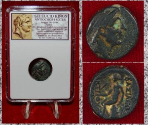 Ancient GREEK Coin Seleucid King ANTIOCHOS I SOTER Apollo With Arrow and Bow - Picture 1 of 4