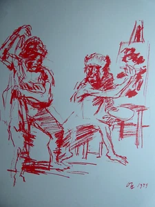 Oskar KOKOSCHKA (1886-1980) - The Action Painter, Lithografie 1959 - Picture 1 of 5