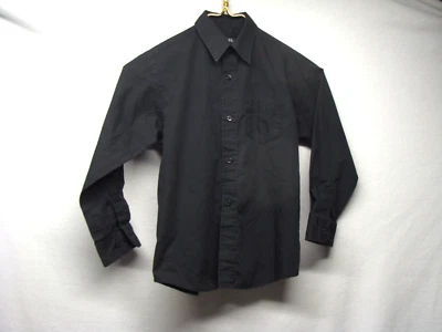 Camisa de vestir negra manga larga George Boys talla S/CH (6-7) usada Foto 1 de 4