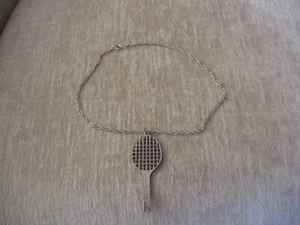 Tennis Raquet Pendant Necklace - Picture 1 of 8
