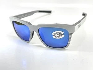 Costa Del Mar Pescador Net light gray Frame Blue Mirror 580 Glass Polarized Lens - Picture 1 of 6