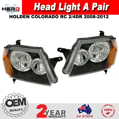 Pair Head Lights Lamps Fit HOLDEN COLORADO RC 2/4DR 2008-2012 LEFT & RIGHT SIDE - image 1 of 4
